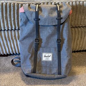 Herschel Supply Company Charcoal Backpack with Black Straps